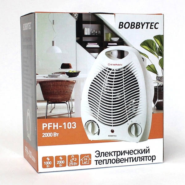 Тепловентилятор BOBBYTEC PFH-103 2000Вт, фото 1