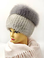 Хутряна жіноча шапка кубанка Ліа Сірий