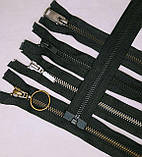 Блискавка метал ykk №5 роз"ємна 65см бежева, нікель, фото 3