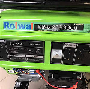 Бензиновий генератор Rolwal RB-J-GE-9000E 7кВт, фото 3