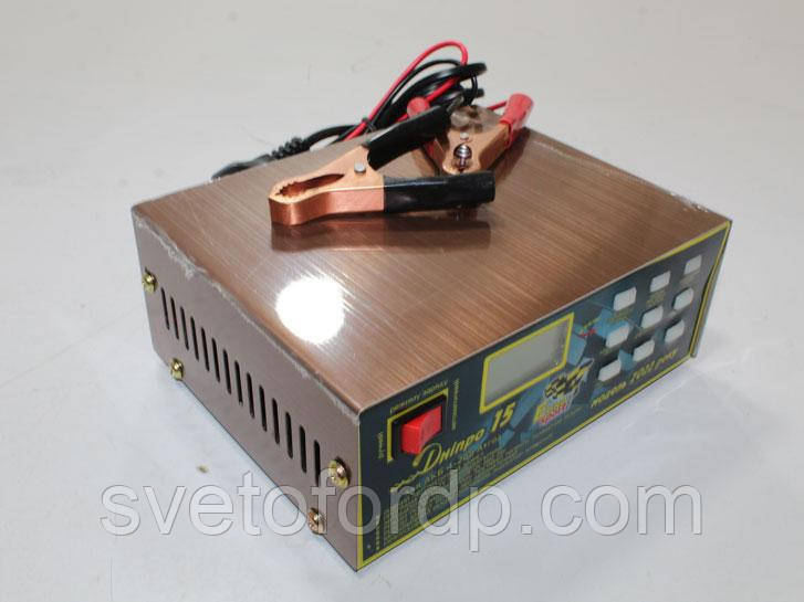 Зарядний пристрій імпульсний 12V/24 V 15 A "Дніпр 15" для АКБ 4-200 А*год, фото 1