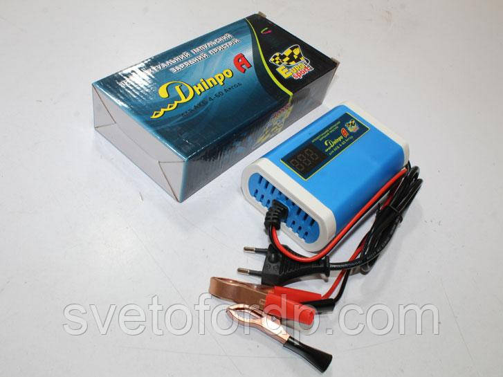 Зарядний пристрій імпульсний 12 V 2.6 A "Дніпр А" для АКБ 4-60 А*год, фото 1