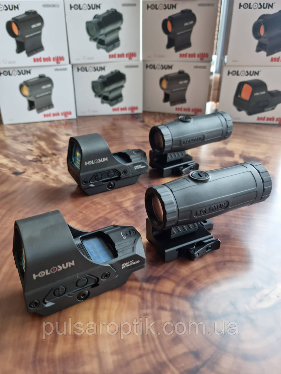Комплект! Коліматорний приціл HOLOSUN HS510C & HM3X Combo Set