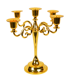 Декоративний Підсвічник канделябр на 5 свічок "Gold" 25*26 см., (M6405)