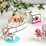 "Кухня+ванна" набір лялькових меблів NestWood для LOL, рожевий, фото 5