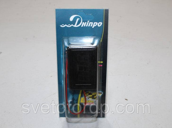 Вольтметр цифровий із дротом 6-12-24 V (3 знаки), фото 1