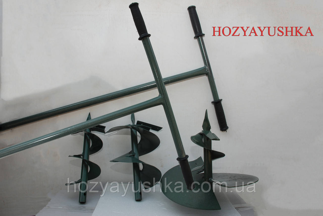 Ручний шнековий бур із трьома діаметрами 130 мм, 210 мм і 300 мм., фото 1