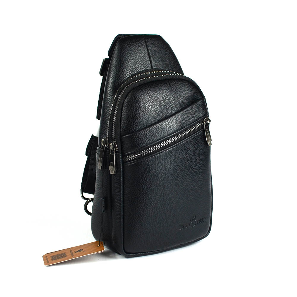 Мужская Черная Сумка Рюкзак Слинг Bradford на Одно Плечо Банан ...