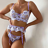 Мереживний жіночий комплект білизни – комфортна модель, що підкреслює фігуру та жіночність, фото 6