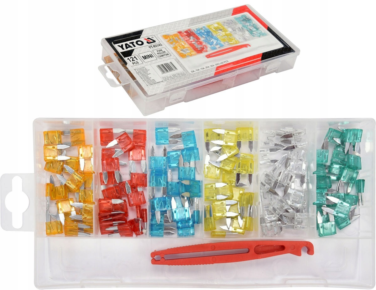 Набір Запобіжників Авто MINI 121 шт YATO (YT-83143)