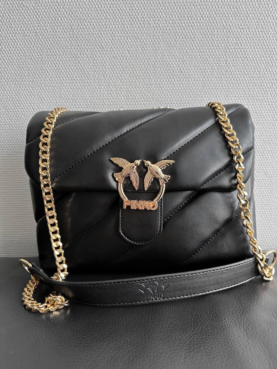 Сумка Пінко Pinko Puff Black/Gold, фото 1