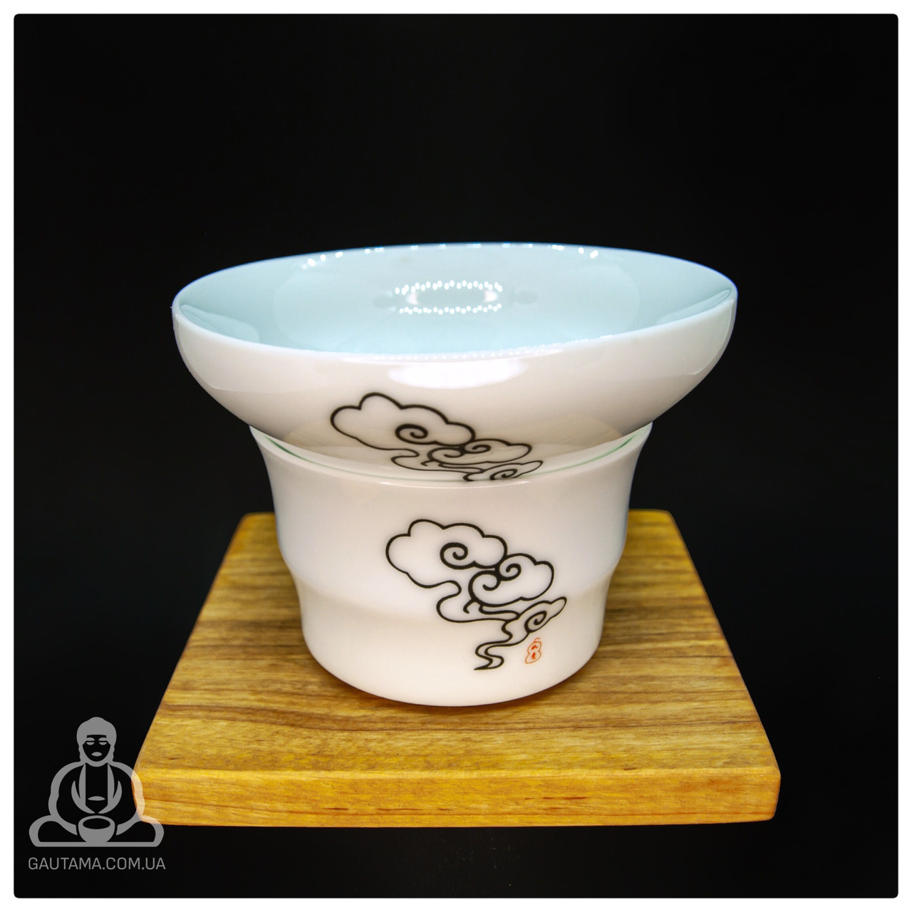 Чайне сито Ча Люй кераміка Дехуа Чарівна хмара, фото 1