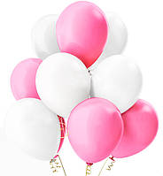 Воздушные шарики "Set", Ø - 30 см., набор - 10 шт (5 белых и 5 розовых), Италия