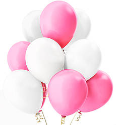 Повітряні кульки "Set", Ø - 30 см., набір - 10 шт (5 білих та 5 рожевих), Італія
