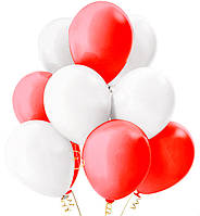 Воздушные шарики "Set", Ø 30 см., набор - 10 шт (5 белых и 5 красных)