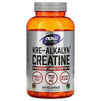 Now Foods, Kre-Alkalyn Creatine 750 мг (240 капс.), креатин моногидрат