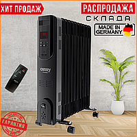 Масляний Обігрівач 2,5 кВт 11 секцій до 30 кв.м Масляний Радіатор Camry CR7813 з пультом 2500 Вт з Термостатом Чорний на колесах