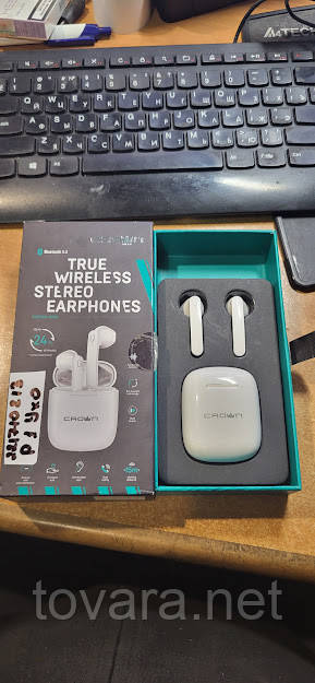 Бездротові навушники Crown CMTWS-5002 White No 221710213