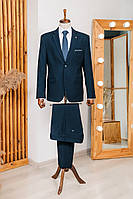 Мужской классический костюм темно-синий пиджак и брюки