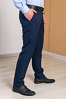 Мужские синие классические брюки под ремень
