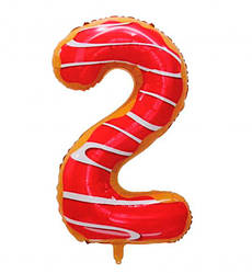 Кулька Цифра "2" пончик (80 см)