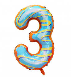Кулька Цифра "3" пончик (80 см)