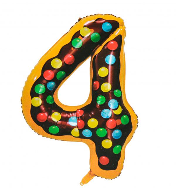 Кулька Цифра "4" пончик (80 см)
