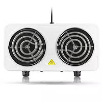 Електрична плита RAF-8020B 2000Вт спіраль настільна спіральна електропіч 2 комфорки, фото 5