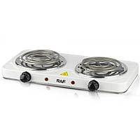 Електрична плита RAF-8020B 2000Вт спіраль настільна спіральна електропіч 2 комфорки, фото 6