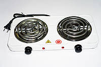 Електрична плита RAF-8020B 2000Вт спіраль настільна спіральна електропіч 2 комфорки, фото 8