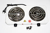 Електрична плита RAF-8020B 2000Вт спіраль настільна спіральна електропіч 2 комфорки, фото 9
