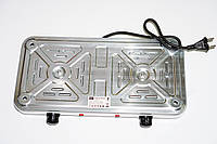 Електрична плита RAF-8020B 2000Вт спіраль настільна спіральна електропіч 2 комфорки, фото 10