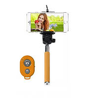 Селфі палка монопод стік з Bluetooth пультом Selfie Rod Orange