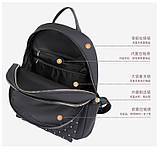 Рюкзак дівчина стьобана заклепка Модний новий фасон Міський рюкзак стильний тільки опт, фото 10