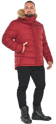 Чоловіча бордова куртка з манжетами модель 49868 52 (XL), фото 2