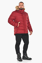 Чоловіча бордова куртка з манжетами модель 49868 52 (XL), фото 2