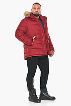 Чоловіча бордова куртка з манжетами модель 49868 52 (XL), фото 3