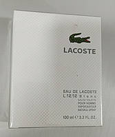 Чоловіча туалетна вода Eau de Lacoste L.12.12 Blanc Limited Edition / Лакосте Ел 12.12. Бланк білі / 100 ml