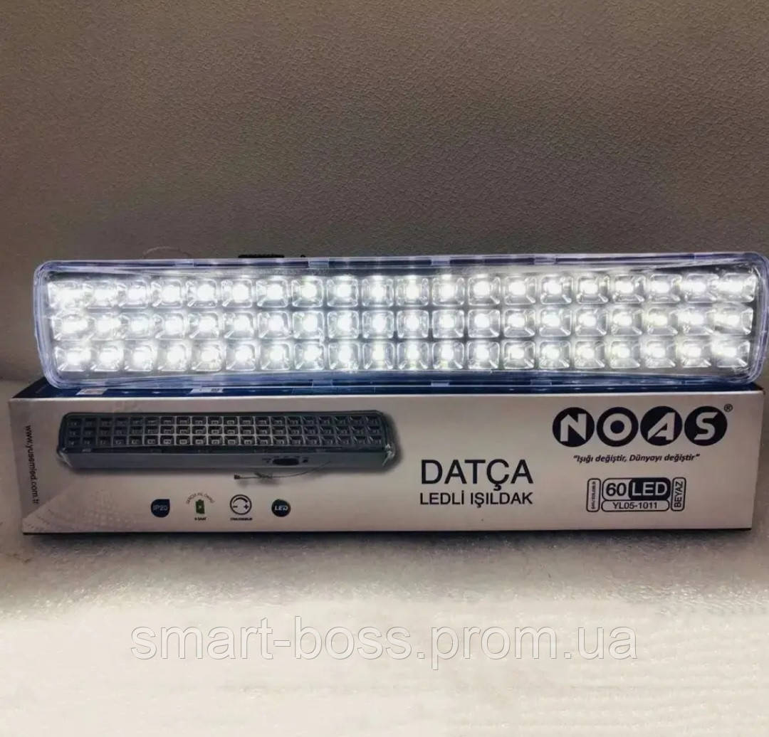 Светодиодный светильник 60 LED (36х7х4,5 см) Noas YL05-1011, аккумулятором 2000mAh,Преносная,SB - фото 8 - id-p1722338163