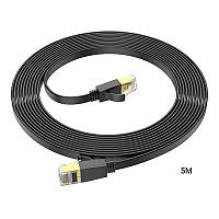 Патч корд сетевой кабель LAN RJ45 gigabit ethernet cable HOCO US07 (5m, 1Gbps, САТ 6)