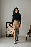 Спідниця-олівець із завищеною талією еко-шкіра 42-48 розмір різні кольори, фото 6