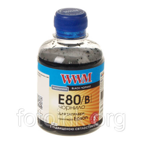 Чорнила WWM E80 для Epson L800, 200г Black, з підвищеною світлостійкістю, фото 1
