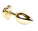 Анальний затор Boss Series - Jewellery Gold Heart PLUG Light Blue S, BS6400040, фото 4