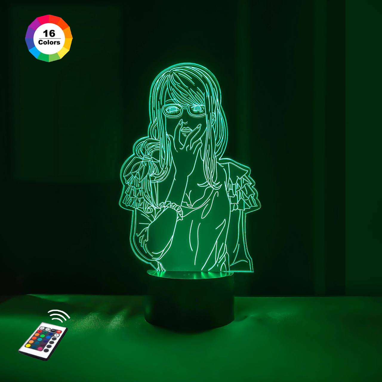 3D світильник нічник з пультом "Ризе" 3DTOYSLAMP