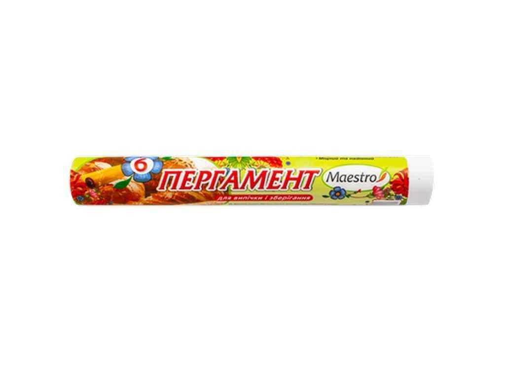 Пергамент для випічки 6м*28см Білий (без втулки) ТМ Maestro BP