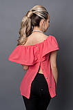 Блуза мод No494-13, розміри 40,42,44,46 персик, фото 3