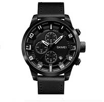 Чоловічий наручний класичний годинник Skmei 1309 Чорний