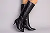 Жіночі демісезонні чоботи-труби ShoesBand Чорні натуральні шкіряні всередині байка 35 (23 см) (Ѕ85021д), фото 6