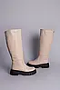 Жіночі демісезонні чоботи-труби ShoesBand Бежеві натуральні шкіряні всередині байка 36 (23 см) (S55891-2д), фото 7