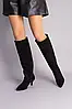 Жіночі демісезонні чоботи-труби ShoesBand Чорні натуральні замшеві всередині байка 39 (25,5 см) (S85021-3д), фото 3